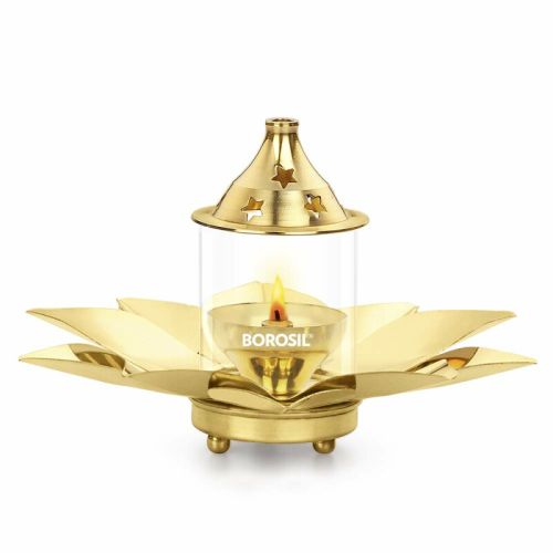 Borosil Kamal Diya Brass